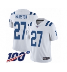 Men's Indianapolis Colts #27 Nate Hairston White Vapor Untouchable Limited Player 100th Season Football Jersey