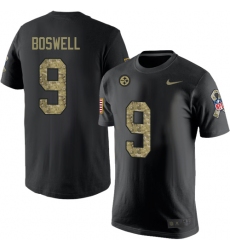 Nike Pittsburgh Steelers #9 Chris Boswell Black Camo Salute to Service T-Shirt