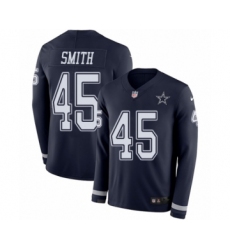 Men's Nike Dallas Cowboys #45 Rod Smith Limited Navy Blue Therma Long Sleeve NFL Jersey