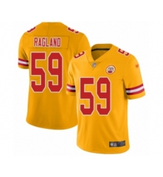 Men's Kansas City Chiefs #59 Reggie Ragland Limited Gold Inverted Legend Football Jersey