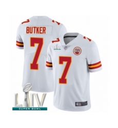 Men's Kansas City Chiefs #7 Harrison Butker White Vapor Untouchable Limited Player Super Bowl LIV Bound Football Jersey