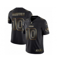 Men San Francisco 49ers #10 Jimmy Garoppolo Black 2019 Vapor Limited Golden Edition Jersey