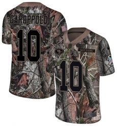 Men's Nike San Francisco 49ers #10 Jimmy Garoppolo Limited Camo Rush Realtree NFL Jersey