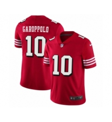 Men's San Francisco 49ers #10 Jimmy Garoppolo Limited Red Rush Vapor Untouchable Football Jerseys