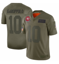 Women's San Francisco 49ers #10 Jimmy Garoppolo Limited Camo 2019 Salute to Service Football Jersey