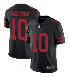 Youth Nike San Francisco 49ers #10 Jimmy Garoppolo Black Vapor Untouchable Limited Player NFL Jersey