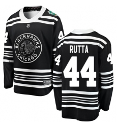 Men's Chicago Blackhawks #44 Jan Rutta Black 2019 Winter Classic Fanatics Branded Breakaway NHL Jersey