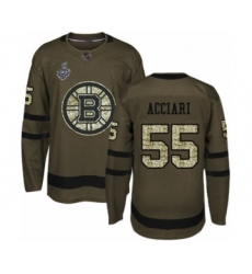 Men's Boston Bruins #55 Noel Acciari Authentic Green Salute to Service 2019 Stanley Cup Final Bound Hockey Jersey