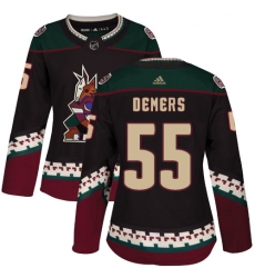 Women's Adidas Arizona Coyotes #55 Jason Demers Premier Black Alternate NHL Jersey