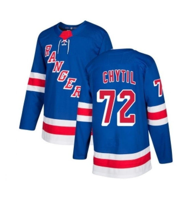 Men Adidas New York Rangers #72 Filip Chytil Blue Home Stitched NHL Jersey