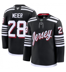 Men's New Jersey Devils #28 Timo Meier Black 2024-25 Alternate Stitched Hockey Jersey