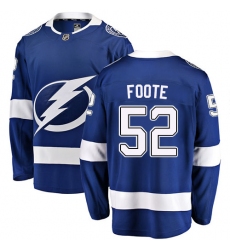 Youth Tampa Bay Lightning #52 Callan Foote Fanatics Branded Royal Blue Home Breakaway NHL Jersey