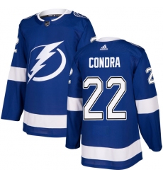 Men's Adidas Tampa Bay Lightning #22 Erik Condra Premier Royal Blue Home NHL Jersey