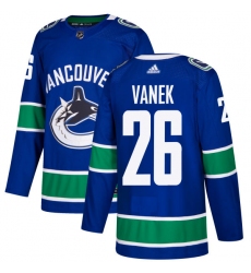 Men's Adidas Vancouver Canucks #26 Thomas Vanek Premier Blue Home NHL Jersey