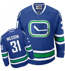 Men's Reebok Vancouver Canucks #31 Anders Nilsson Premier Royal Blue Third NHL Jersey