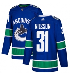 Youth Adidas Vancouver Canucks #31 Anders Nilsson Authentic Blue Home NHL Jersey