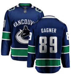 Youth Vancouver Canucks #89 Sam Gagner Fanatics Branded Blue Home Breakaway NHL Jersey