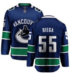 Youth Vancouver Canucks #55 Alex Biega Fanatics Branded Blue Home Breakaway NHL Jersey