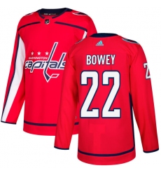 Men's Adidas Washington Capitals #22 Madison Bowey Premier Red Home NHL Jersey