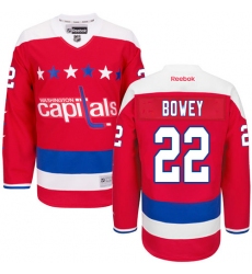 Men's Reebok Washington Capitals #22 Madison Bowey Premier Red Third NHL Jersey