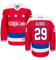 Men's Reebok Washington Capitals #29 Christian Djoos Premier Red Third NHL Jersey