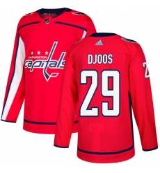 Youth Adidas Washington Capitals #29 Christian Djoos Authentic Red Home NHL Jersey