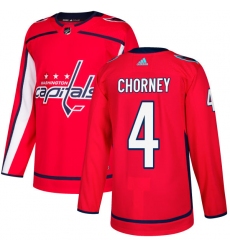 Youth Adidas Washington Capitals #4 Taylor Chorney Premier Red Home NHL Jersey