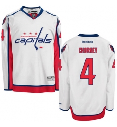 Youth Reebok Washington Capitals #4 Taylor Chorney Authentic White Away NHL Jersey