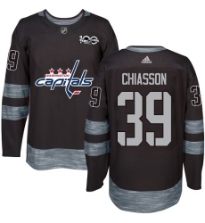 Men's Adidas Washington Capitals #39 Alex Chiasson Premier Black 1917-2017 100th Anniversary NHL Jersey