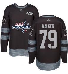 Men's Adidas Washington Capitals #79 Nathan Walker Authentic Black 1917-2017 100th Anniversary NHL Jersey