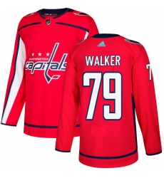 Men's Adidas Washington Capitals #79 Nathan Walker Authentic Red Home NHL Jersey