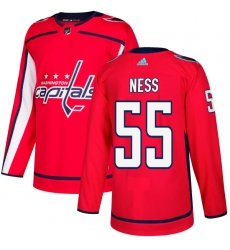 Youth Adidas Washington Capitals #55 Aaron Ness Premier Red Home NHL Jersey