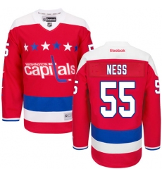 Youth Reebok Washington Capitals #55 Aaron Ness Premier Red Third NHL Jersey