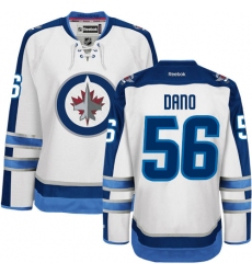 Women's Reebok Winnipeg Jets #56 Marko Dano Authentic White Away NHL Jersey