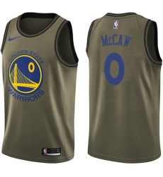 Youth Nike Golden State Warriors #0 Patrick McCaw Swingman Green Salute to Service NBA Jersey