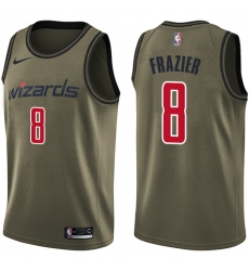 Men's Nike Washington Wizards #8 Tim Frazier Swingman Green Salute to Service NBA Jersey