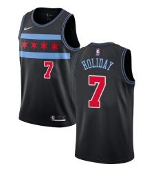 Men's Nike Chicago Bulls #7 Justin Holiday Swingman Black NBA Jersey - City Edition