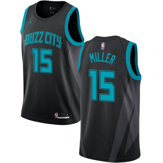 Women's Nike Jordan Charlotte Hornets #15 Percy Miller Swingman Black ...