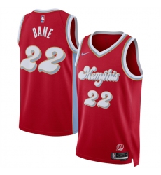 Men's Memphis Grizzlies #22 Desmond Bane Red 2024-25 City Edition Stitched Basketball Jersey