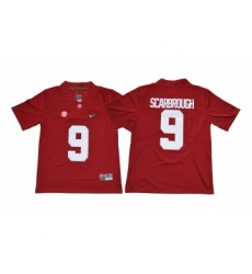 Alabama Crimson Tide 9 Bo Scarbrough Red Diamond Logo College Football Jersey