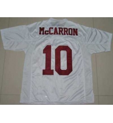 Crimson Tide #10 AJ McCarron White Embroidered NCAA Jersey