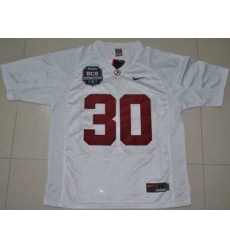 Crimson Tide #30 Donot Hightower White 2012 BCS Championship Patch Embroidered NCAA Jersey