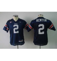 Youth Tigers #2 Newton Blue Embroidered NCAA Jersey