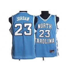 North Carolina #23 Michael Jordan Blue Embroidered NCAA Jersey