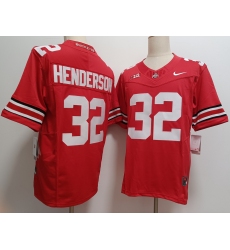 Men's Ohio State Buckeyes #32 TreVeyon Henderson Red FUSE College Football Jersey