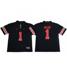 Ohio State Buckeyes 1 Justin Fields Limited College Football Black Jersey