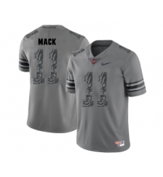 Ohio State Buckeyes 11 Austin Mack Gray Shadow College Football Jersey