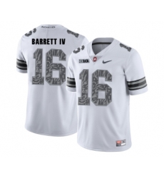 Ohio State Buckeyes 16 J.T. Barrett IV White Shadow College Football Jersey