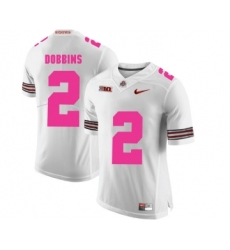 Ohio State Buckeyes 2 J.K. Dobbins White 2018 Breast Cancer Awareness College Football Jersey