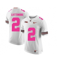 Ohio State Buckeyes 2 Overview Lattimore White 2018 Breast Cancer Awareness College Football Jersey